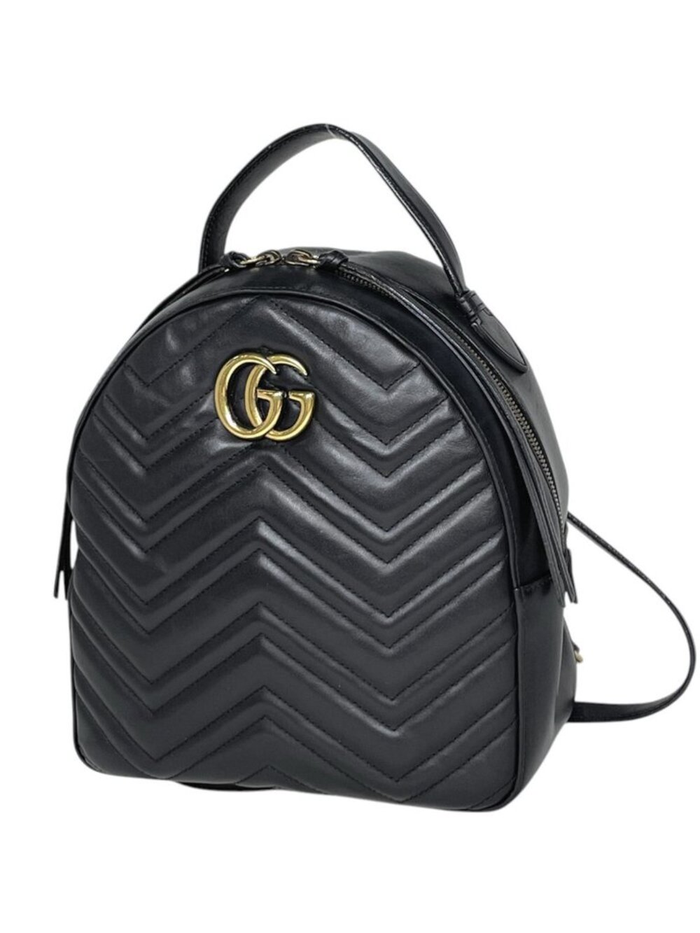 Gucci Backpack GG Marmont Quilted Leather Black
